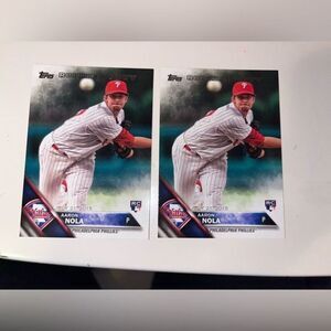 aaron nola rookie card x2‎